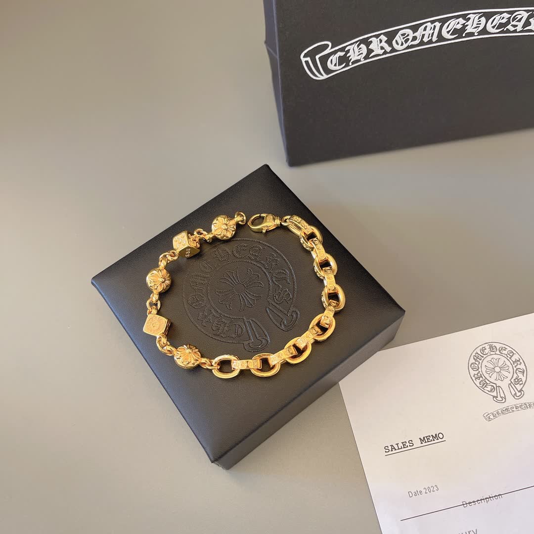 Chrome Hearts TREASURE HEIST Gold Bracelet